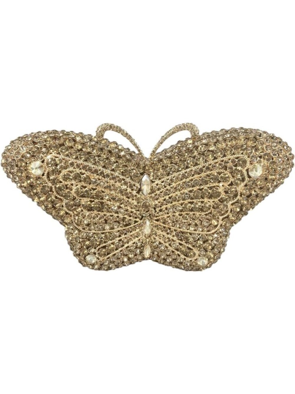 Elegant Butterfly Crystal Clutch Bag - Rhinestone Evening Purse for Parties